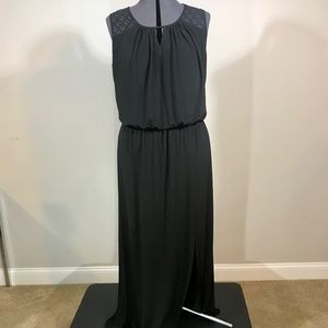 CB Established 1962 Women's Black Lace Maxi Dress